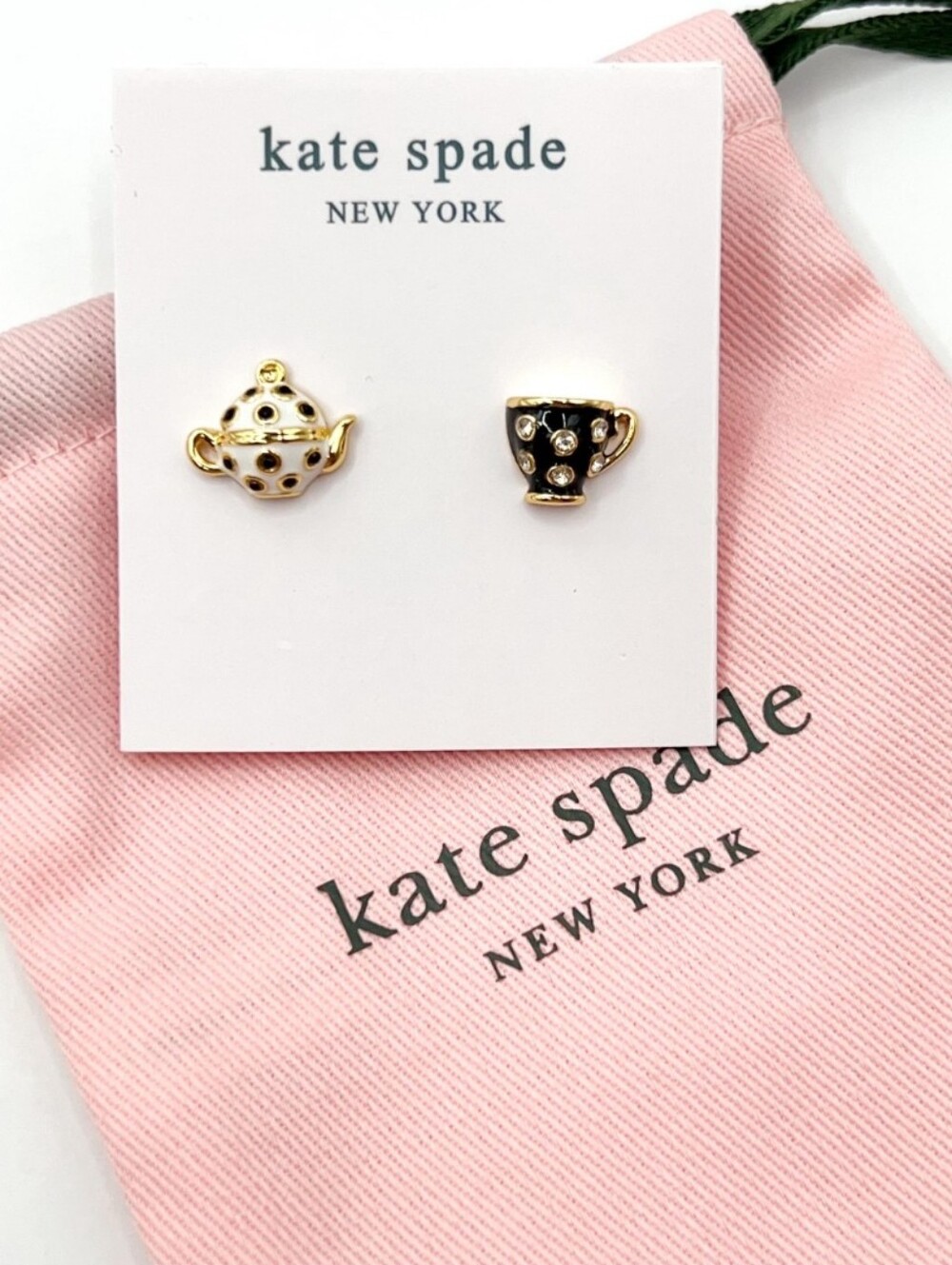 Kate Spade Alice in Wonderland"Tea Time" Stud Earrings - New